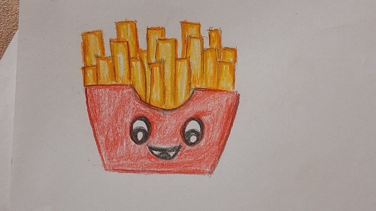 How To Draw French Fries | Easy French Fries Drawing | By A 2 Z Idea's