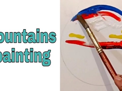 How to draw mountains drawing by easy art india. Poster colour