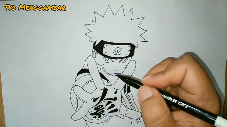 How to draw Naruto from Naruto Shippuden Anime ( Speed drawing )