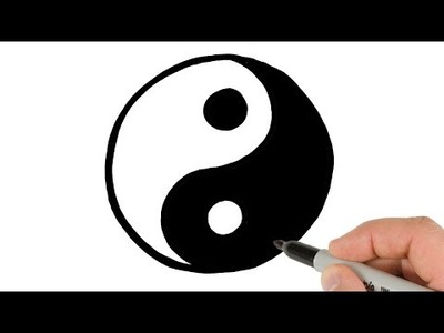 How to Draw Yin Yang Symbol | Easy Drawing Tutorial