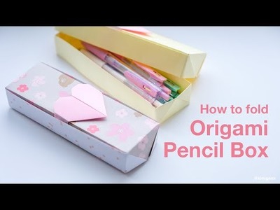 How to fold Origami Heart Pencil Box
