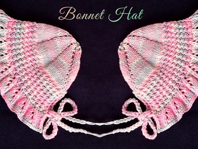 How To Knit a Bonnet For Babies || Knitting Tutorial By Shagufta's Creation.