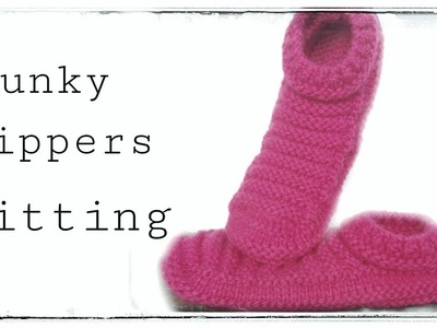 How to knit a chunky slippers.