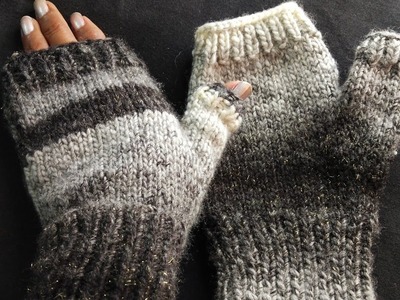 How to knit half gloves for gents