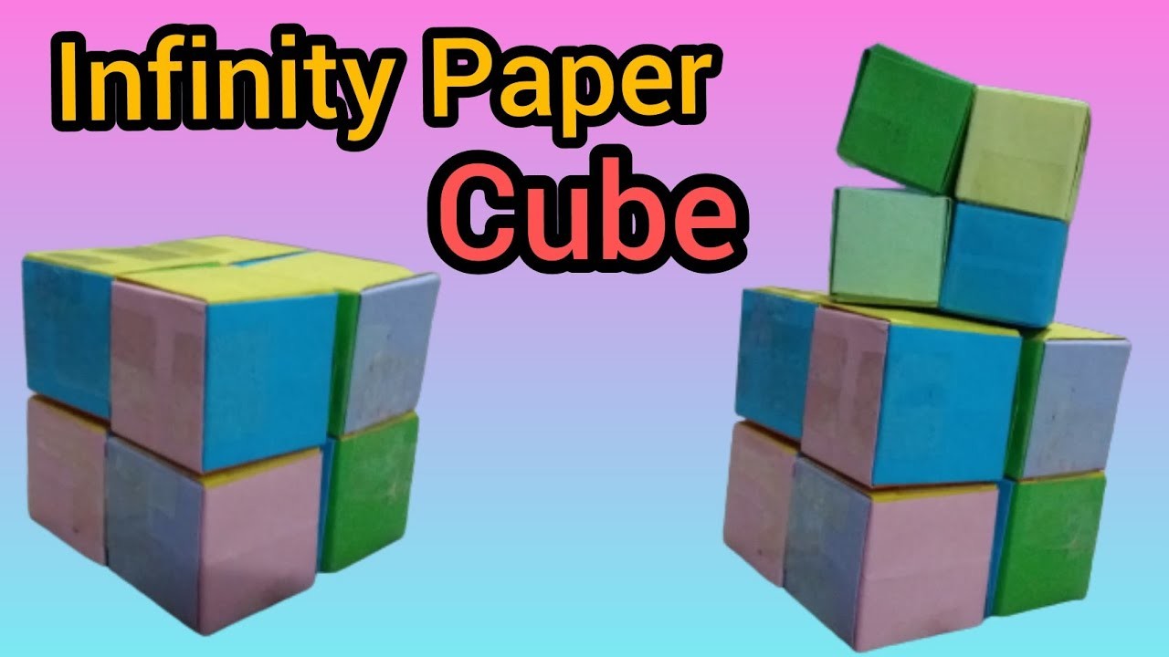 How to make a paper infinity cube, diy paper craft #diy