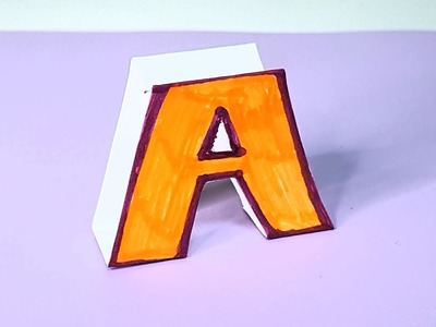 How to make a standing letter A with paper