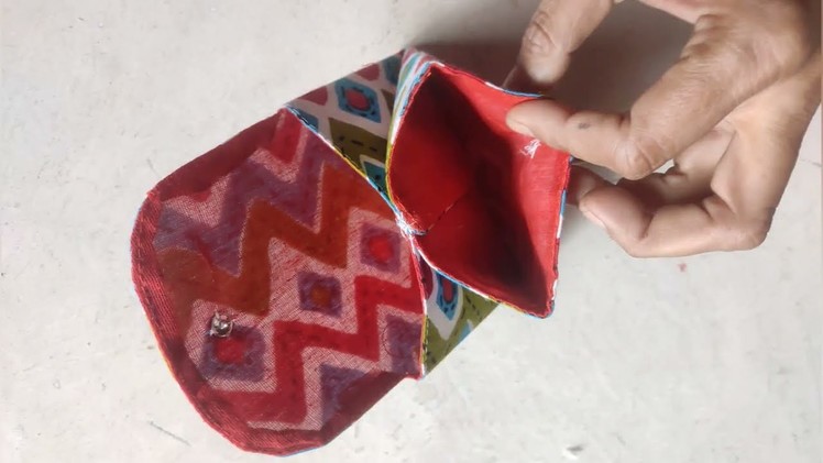 How to Make Beautiful coin purse. Card Purse  cutting and stitching