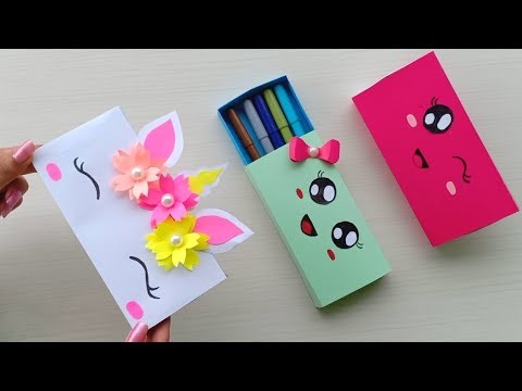 How to make paper pencil box| DIY paper pencil box| Origami paper craft| Back to school| school hack