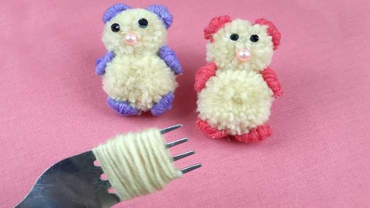 How to make teddy bear at home.Very Easy Hand made mini teddy bear. Mini teddy bear trick#Shorts