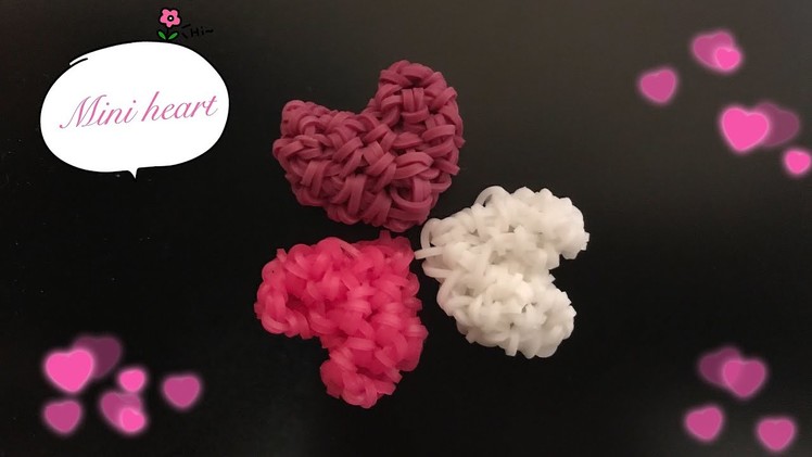 How to make this adorable mini heart ????????(rainbow loom)