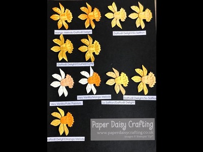 How to put together the Daffodil Dies and some colour combinations