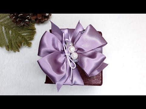 How to tie a beautiful ribbon For Gift Wrapping-Gift Ribbon Ideas. Gift Wrapping #Shorts