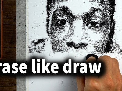 I Draw By Eraser On White Paper - DP ART DRAWING