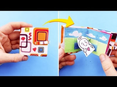 MINI NOTEBOOK FROM PAPER. Easy DIY Kawaii Paper Book - BACK TO SCHOOL.Origami Play game book