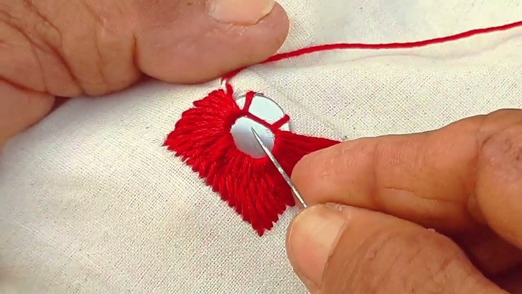 Mirror Work Stitch | Khatavari Mirror Work | Hand Embroidery Work