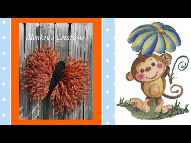 Monkey's Creations | How to Make a Butterfly Wreath | Easy DIY Spring Wreath | Live Replay