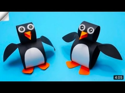 Moving Christmas toys | How to make paper Penguin | Easy paper crafts.