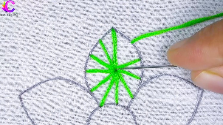 New Exclusive Flower Hand Embroidery Tutorial For Beginner, Unique Flower embroidery Design