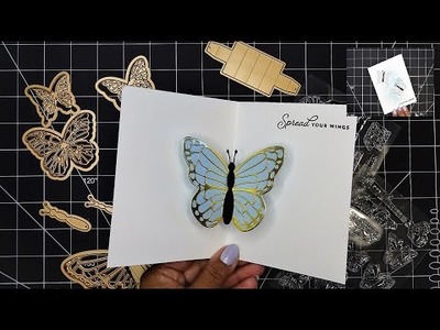 New! Spellbinders Bibi's Butterflies Collection Review & Delicate Butterflies Pop Up Card Tutorial!