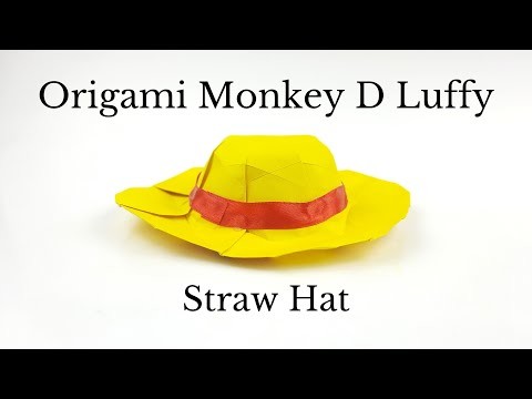 Origami Straw Hat Luffy Tutorial - DIY Easy Paper Crafts