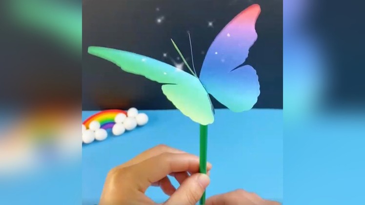 Paper butterfly flying #papercraft