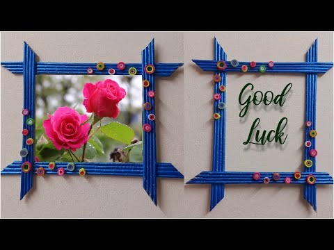 Photo frame | Best out of waste ideas | Newspaper Craft | Beautiful wallmate with Newspaper – DIY