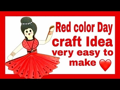Red color Day craft idea. cute and easy craft. school activity