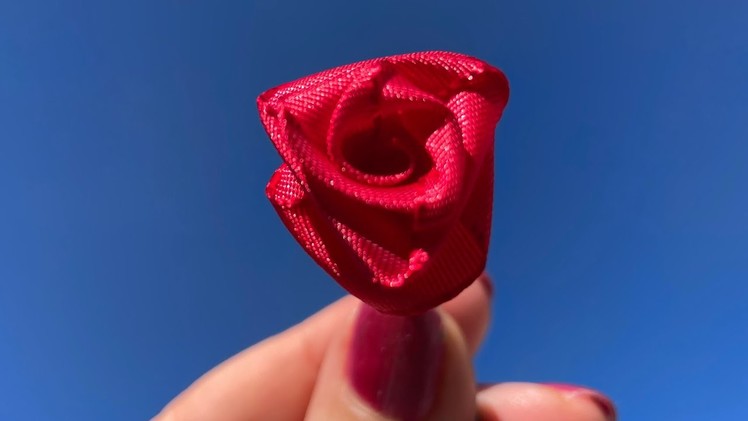 Rose en ruban de satin ????How to make ribbon rose ????DIY Tuto easy satin flower