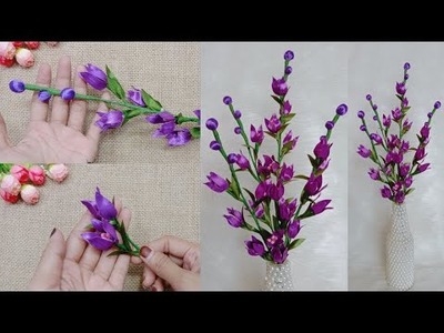 Satin Ribbon Flowers || Flower making tutorials || Best ribbon Decoration (Bunga Pita Satin)