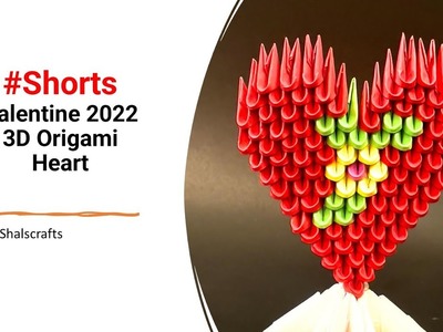#shorts   3D Origami Red Heart | Valentine Day 3D Origami