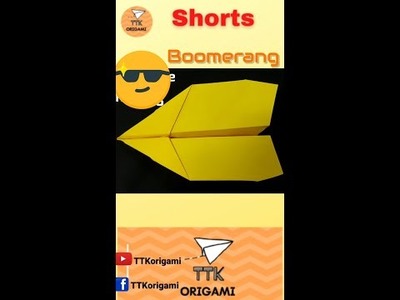 (Shorts) paper airplane boomerang, How to fold a paper airplane boomerang, paper jet boomerang