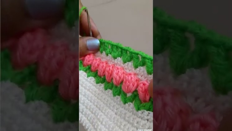 Simple and easy crochet rose flower pattern.edging.border.baby blanket pattern for beginners