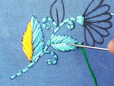 Simple and easy hand embroidery for beginners - excellent all over design for dress - embroidery art