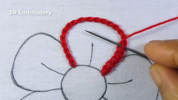 Simple Hand Embroidery Flower Design With New Modern Elegant Flower Colorful Amazing Design Tutorial