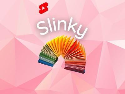Slinky Rainbow Fidget Toys | Paper Craft Easy Origami For Kids [YochiCraft] #shorts