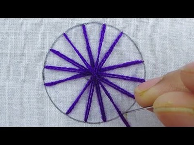 So elegant circler design embroidery pattern, Hand embroidery amazing circle embroidery tutorial
