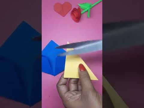 Valentine Day Special Craft.Easy Craft. DIY Crafts. Origami Paper 710  #short