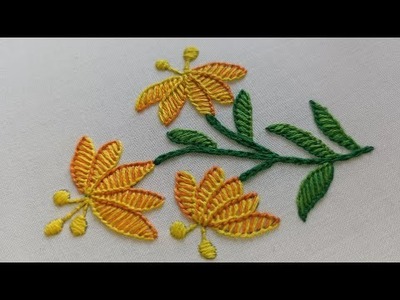 VERY EASY FLOWER HAND EMBROIDERY DESIGN FOR BEGINNERS