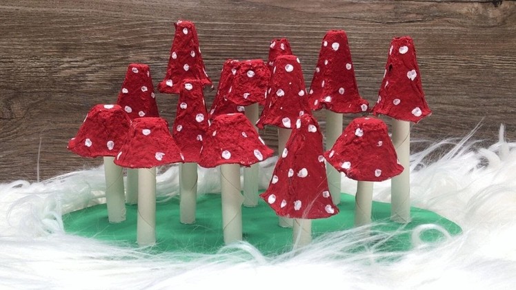 Whimsical Mushrooms Made Out of Egg Carton | Kid's Craft | Egg Carton Craft