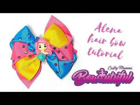 Alena hair bow tutorial. how to make hair bows. laço de fita