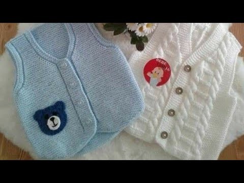 Beautiful and Easy Hand Knitting Half Jacket Design For Kid's.hand knitted baby jacket! design
