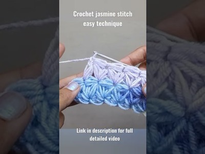 Beautiful and easy to learn crochet jasmine stitch.learn crochet stitches.tutorial
