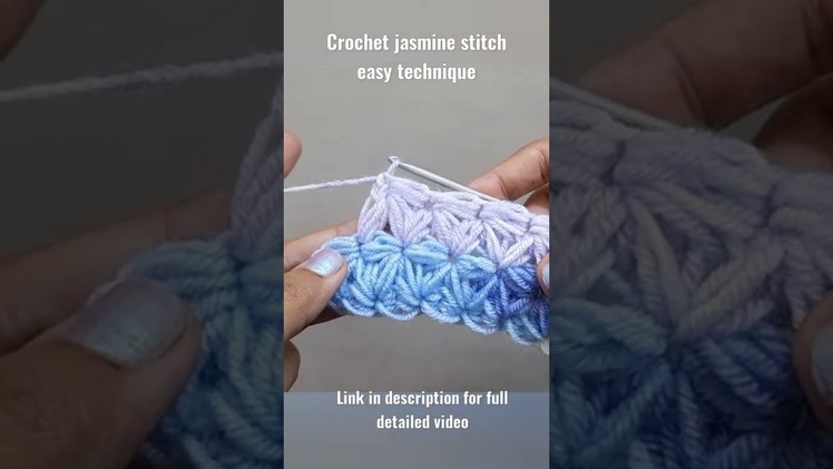 Beautiful and easy to learn crochet jasmine stitch.learn crochet stitches.tutorial