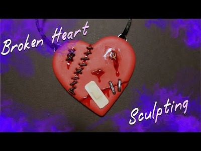 Broken heart - Polymer clay craft