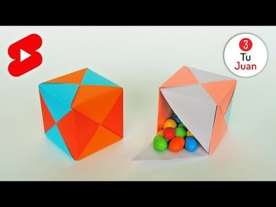 Caja de Papel, RÁPIDO y Muy FÁCIL de Hacer - Manualidades en Origami DIY #Shorts ????
