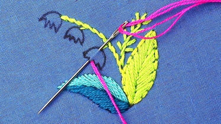 Colorful flower embroidery tutorial for beginners - very easy hand embroidery tutorial step by step