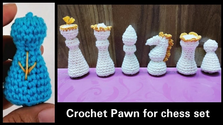 Crochet Pawn | Crochet Chess set 1.7