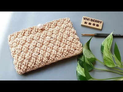 DIY Crochet Purse | How to Crochet Bag | Celtic Weave Crochet Pouch Bag | ViVi Berry Crochet