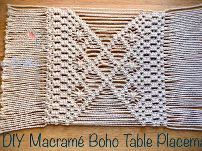DIY Macramé Boho Rectangle Table Placemat