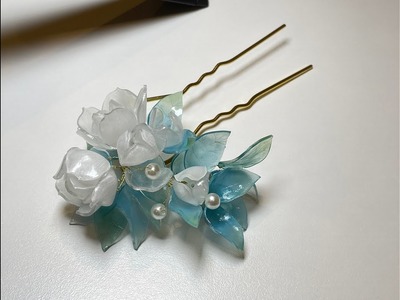 DIY | Making Jasmine Flower Hair Pin | Plastic Art